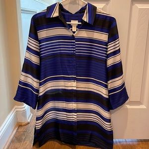 Chicos striped blouse like new.